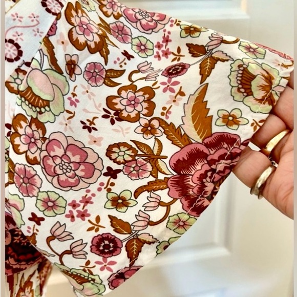 ECOWISH Wrap V Neck High Split Maxi Floral Boho Feminine Dress Women’s Small - Picture 10 of 15